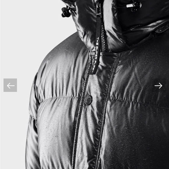 Men's Black Puffer Jacket with Hood - Picture 5 of 17